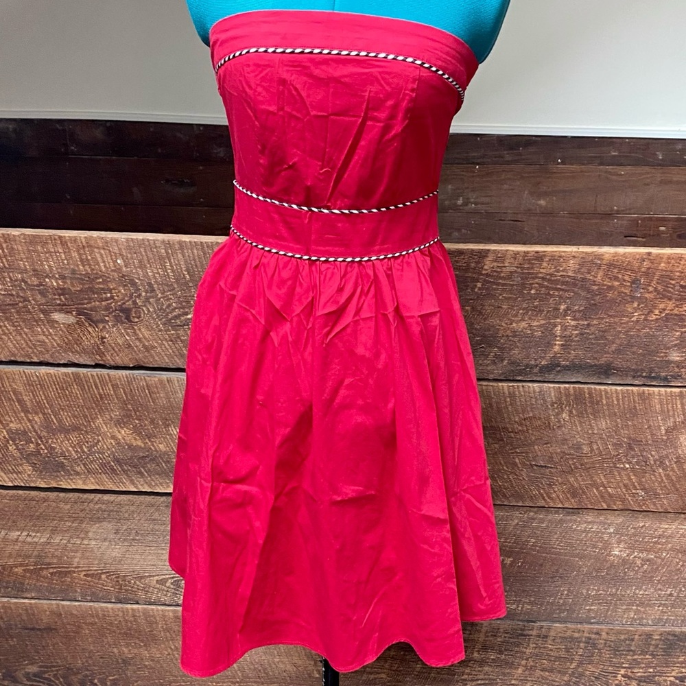 Vintage Y2K Cotton Pinup Strapless Skater Dress
